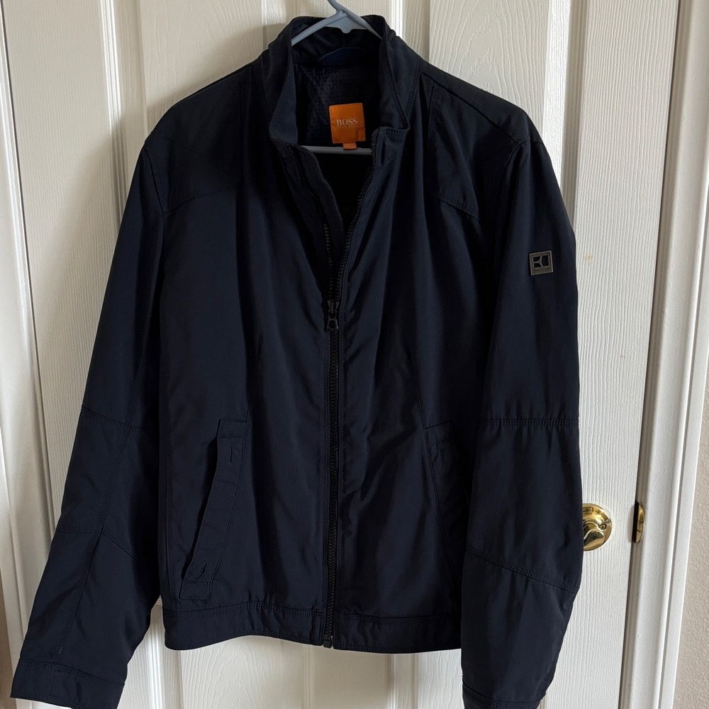 Hugo Boss Men's Navy Orgun Jacket water resistant